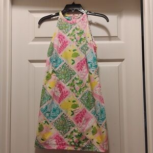 Vintage Lilly Pulitzer Sleeveless Halter Printed
Shift Dress Colorful Sun Size 6